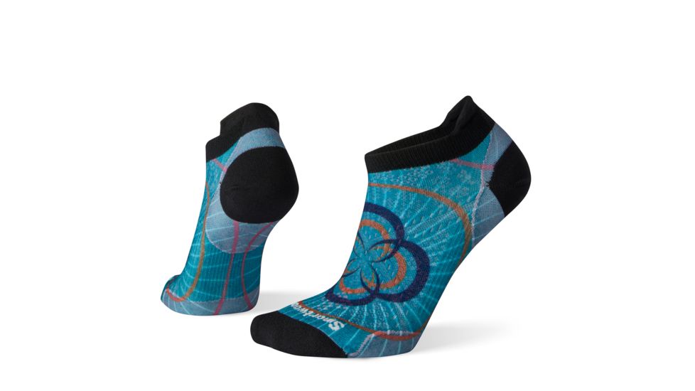 Smartwool PhD Cycle Ultra Light Print Micro Socks - Womens, Alpine Blue, Large, SW001264B25-L