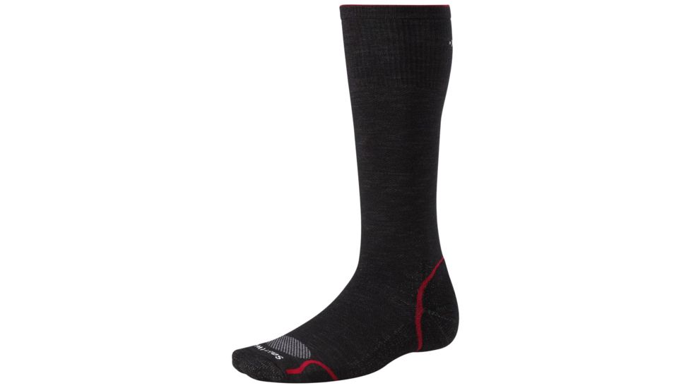 Smartwool PhD Graduated Compression Light Sock Clearance - Men's-Black/Red-Small