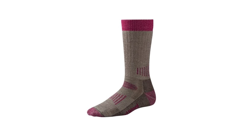 Smartwool PhD Hunt Medium Crew Sock - Womens, Taupe/Berry, Medium, SW001052248M