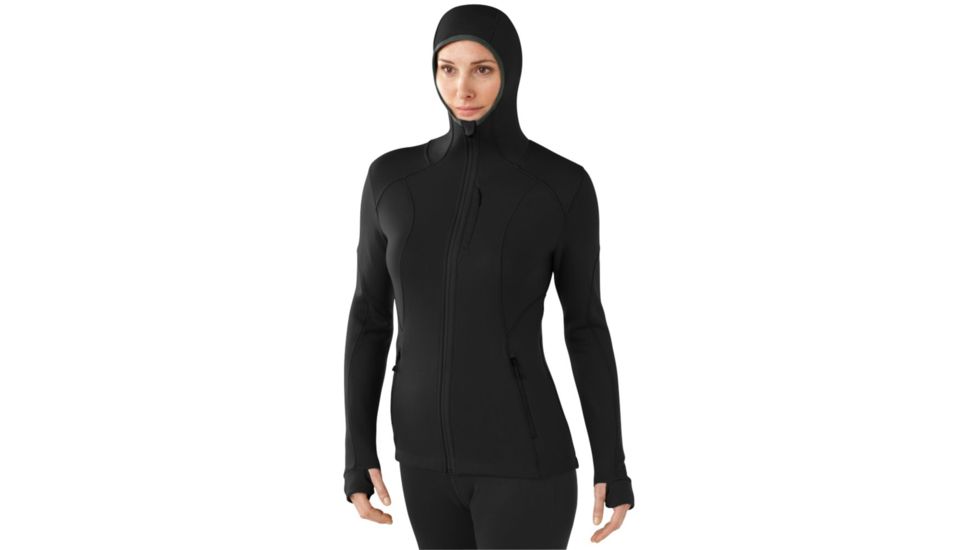 Smartwool PhD HyFi Full Zip Hoody - Women's-Black-Large