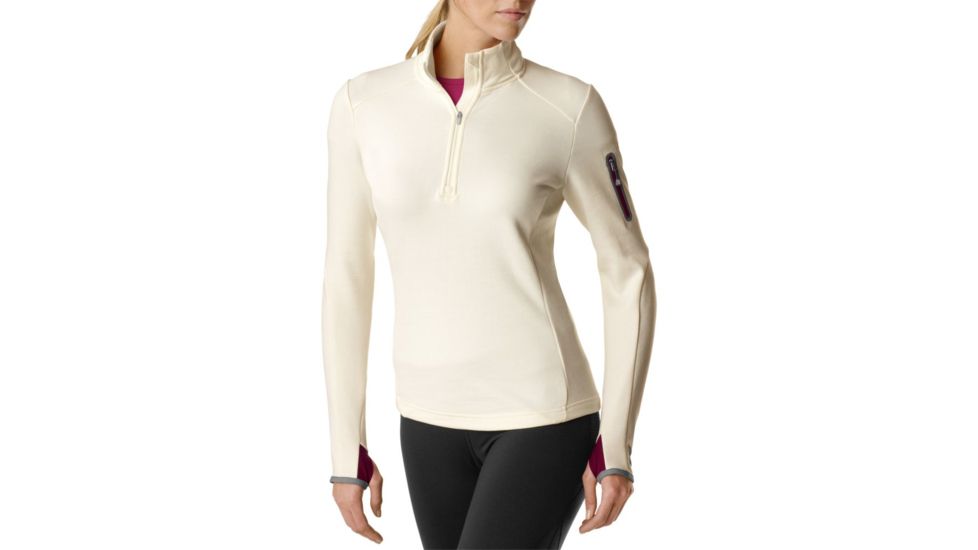 Smartwool PhD HyFi Half Zip Top - Women's-Natural-Small