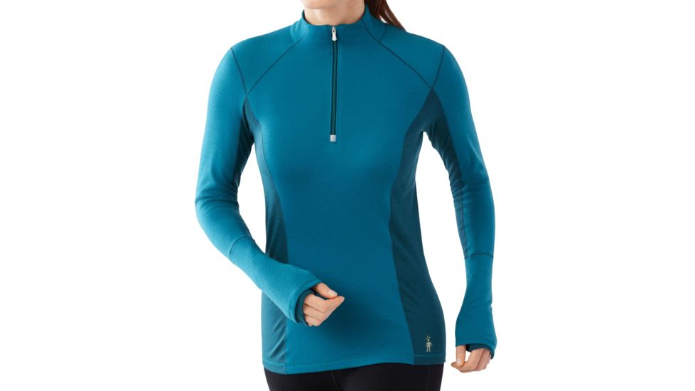 Smartwool Phd Light Zip Tee - Women's-Charcoal Heather-Small