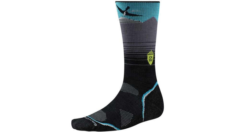 Smartwool Phd Outdoor Light Crew Charley Harper Sock - Men's-Black-Large
