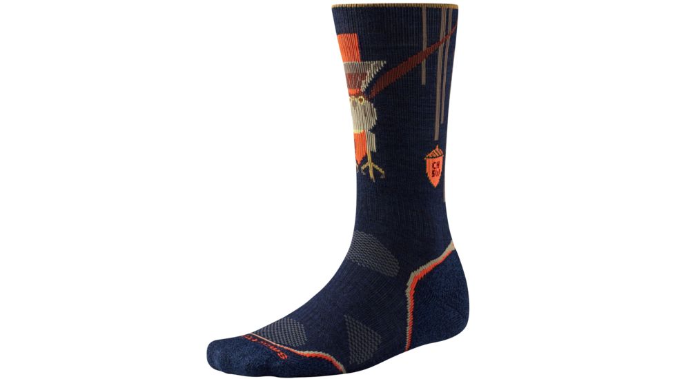 Smartwool Phd Outdoor Light Crew Charley Harper Sock - Men's-Deep Navy-Large
