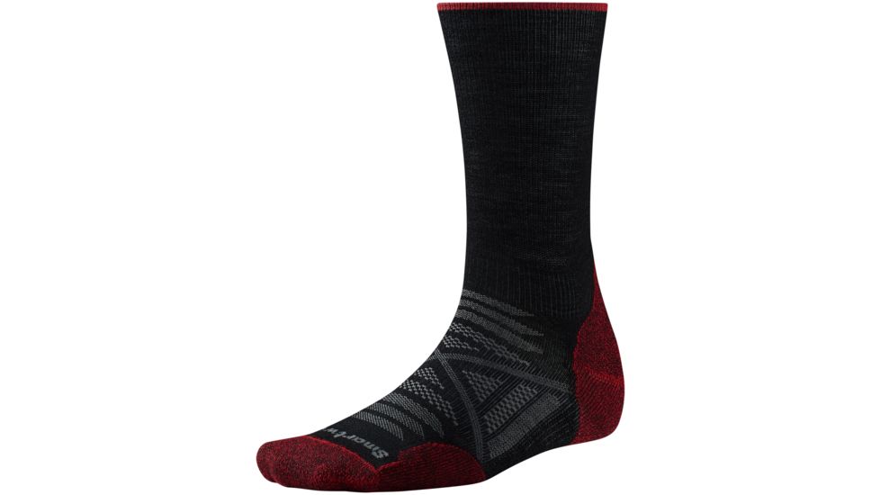 Smartwool PhD Outdoor Light Crew Sock - Men's-Black-Large