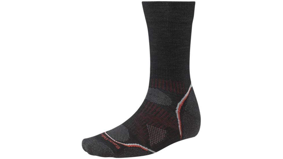 Smartwool PhD Outdoor Light Crew Sock - Men's-Black/Red-Large