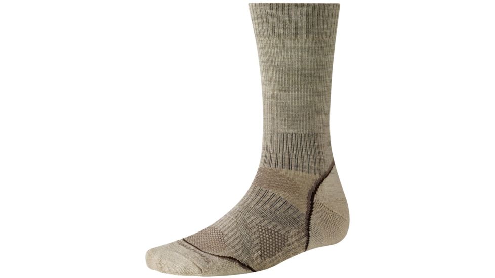 Smartwool PhD Outdoor Light Crew Sock - Men's-Oatmeal-Medium