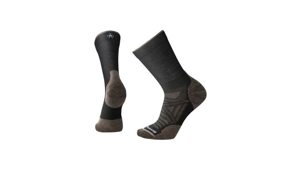 Smartwool PhD Outdoor Light Crew Sock - Men's, Black/Fossil, X-Large SW001069864-XL