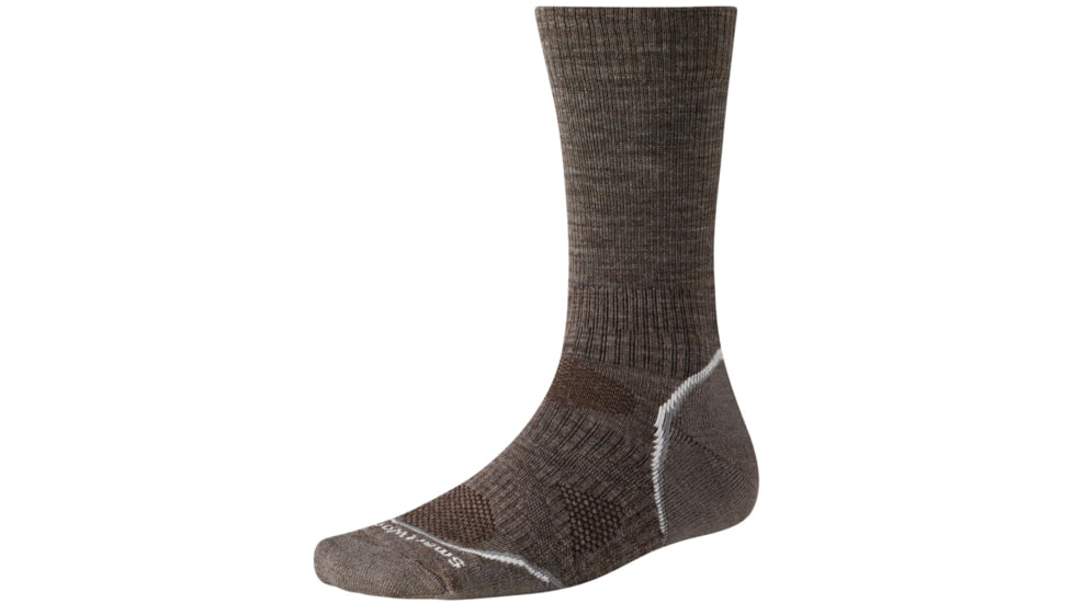 Smartwool PhD Outdoor Light Crew Sock-Taupe/Cardinal-Large(Clearance)