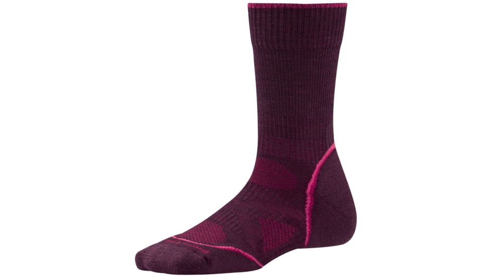 Smartwool PhD Outdoor Light Crew Sock - Womens-Aubergine-Large
