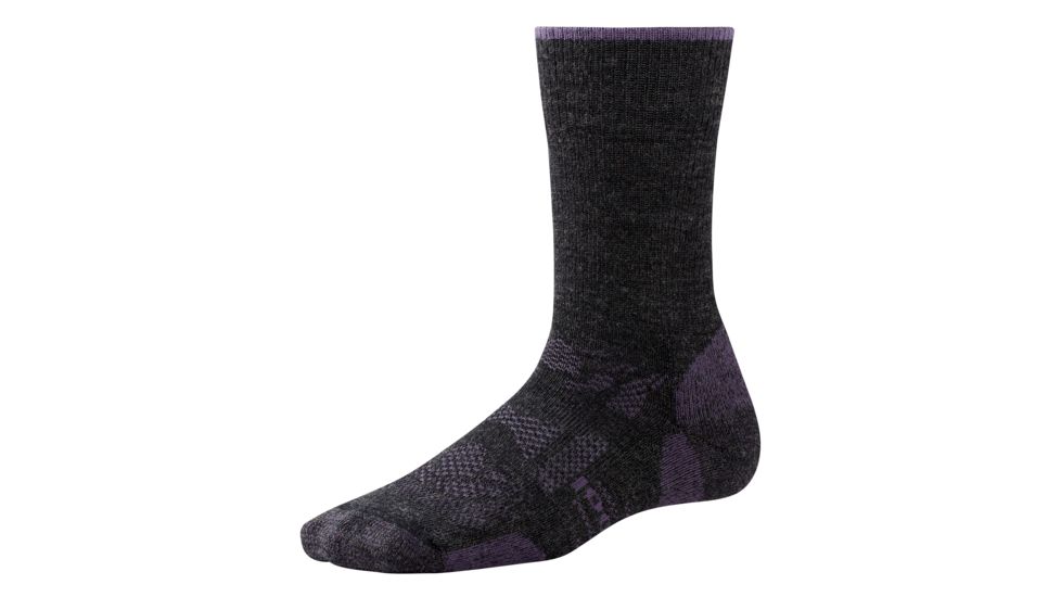 Smartwool PhD Outdoor Light Crew Socks, Char/Desert Purple, Small, SW0SK020693-S