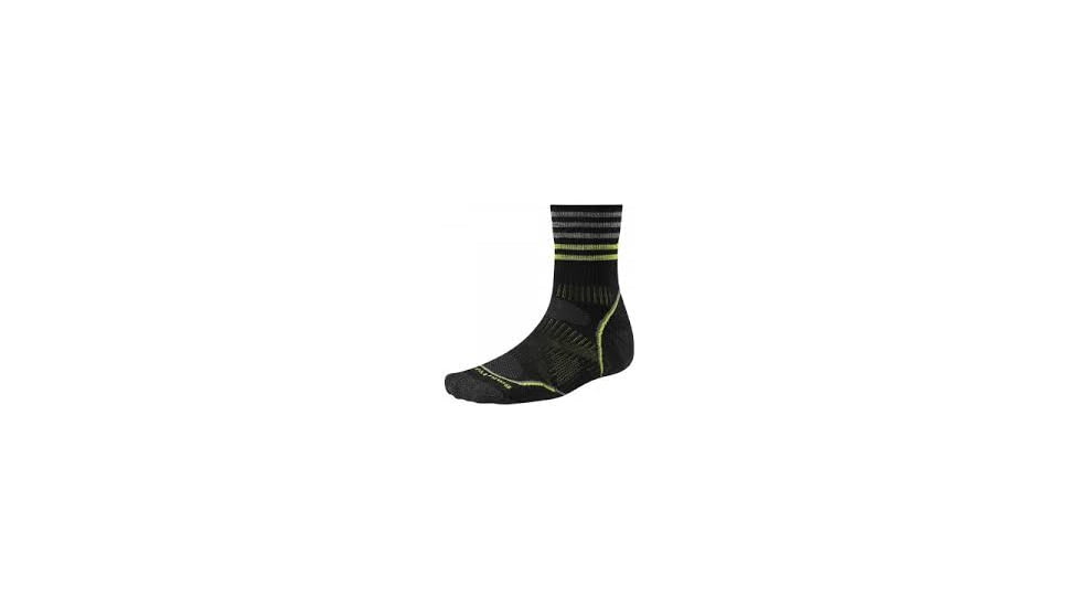 Smartwool PhD Outdoor Light Mid Crew Sock - Men's-Black Pattern-X-Large