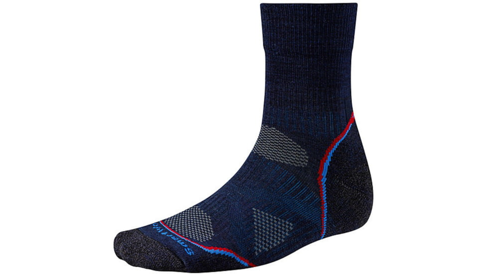 Smartwool PhD Outdoor Light Mid Crew Sock - Men's-Navy-Medium