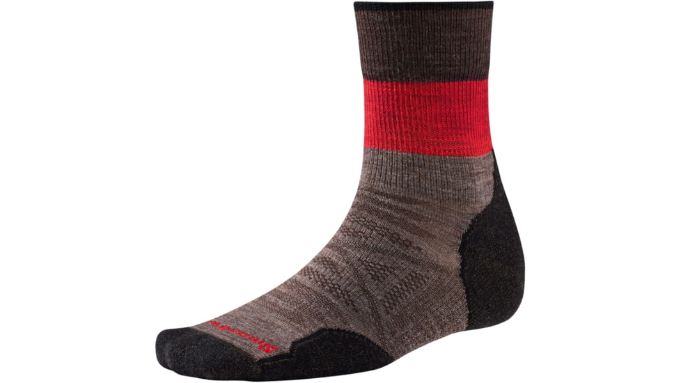 Smartwool PhD Outdoor Light Mid Crew Sock - Men's-Taupe-X-Large