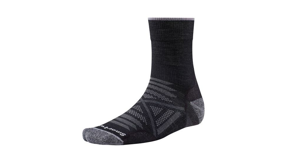 Smartwool PhD Outdoor Light Mid Crew Socks - Mens, Black, Extra Large, SW001067001-XL