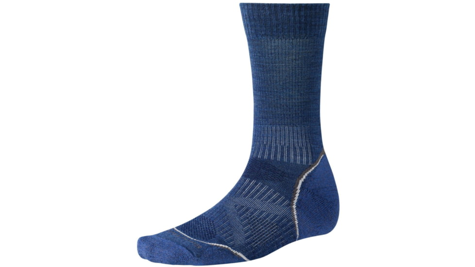 Smartwool PhD Outdoor Light Mini Sock - Mens-Light Gray/Navy-Large