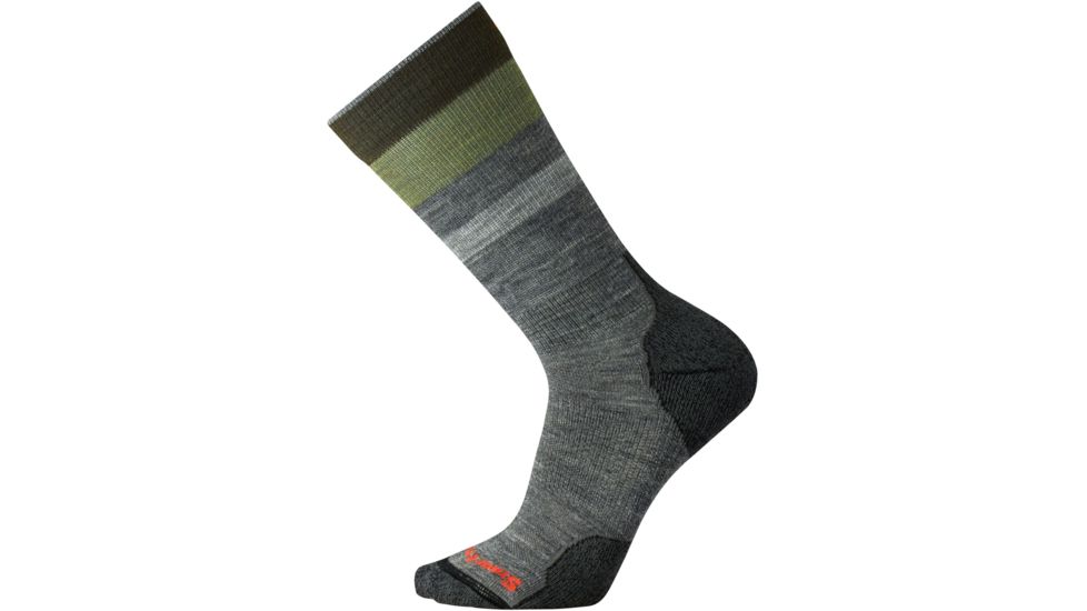 Smartwool PhD Outdoor Light Pattern Crew Sock - Men's-Medium Gray-X-Large