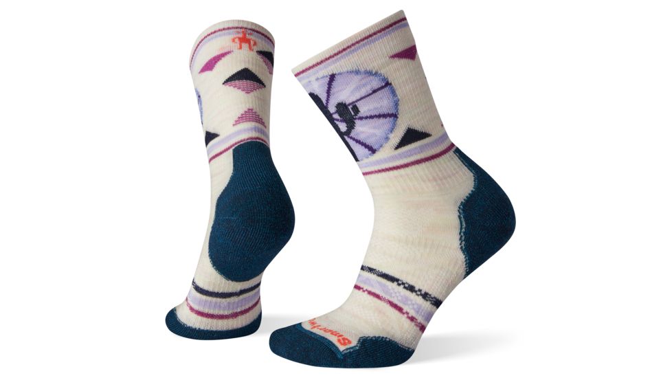Smartwool PhD Outdoor Light Pattern Crew Socks - Womens, Moonbeam, Small, SW001230A81-S