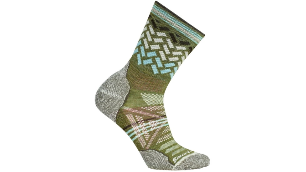 Smartwool PhD Outdoor Light Pattern Mid Crew Sock - Women's-Light Loden-Medium