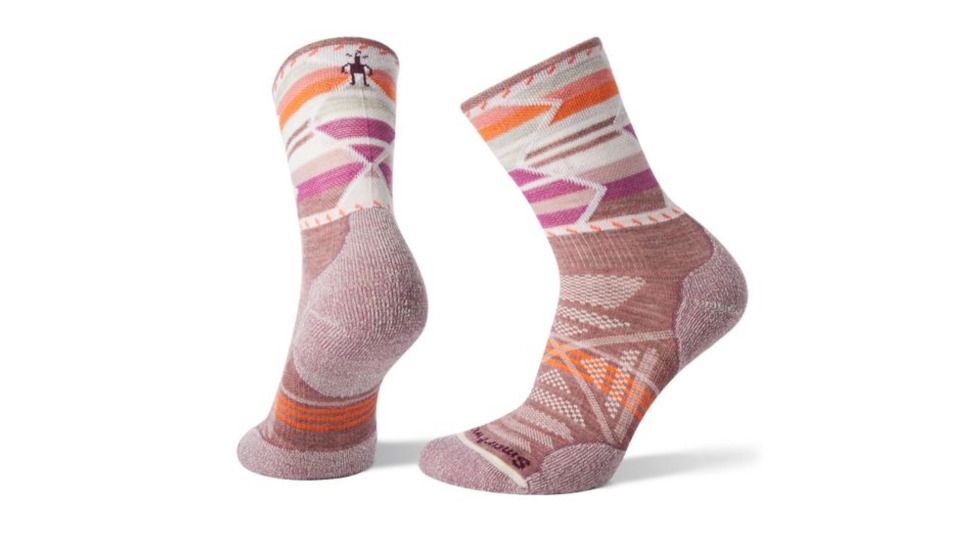 Smartwool PhD Outdoor Light Pattern Mid Crew - Womens, Nostalgia Rose, Medium, SW001144A32-M