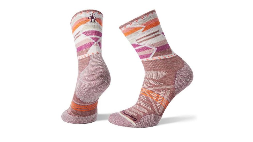 Smartwool PhD Outdoor Light Pattern Mid Crew - Womens, Nostalgia Rose, Medium, SW001144A32-M