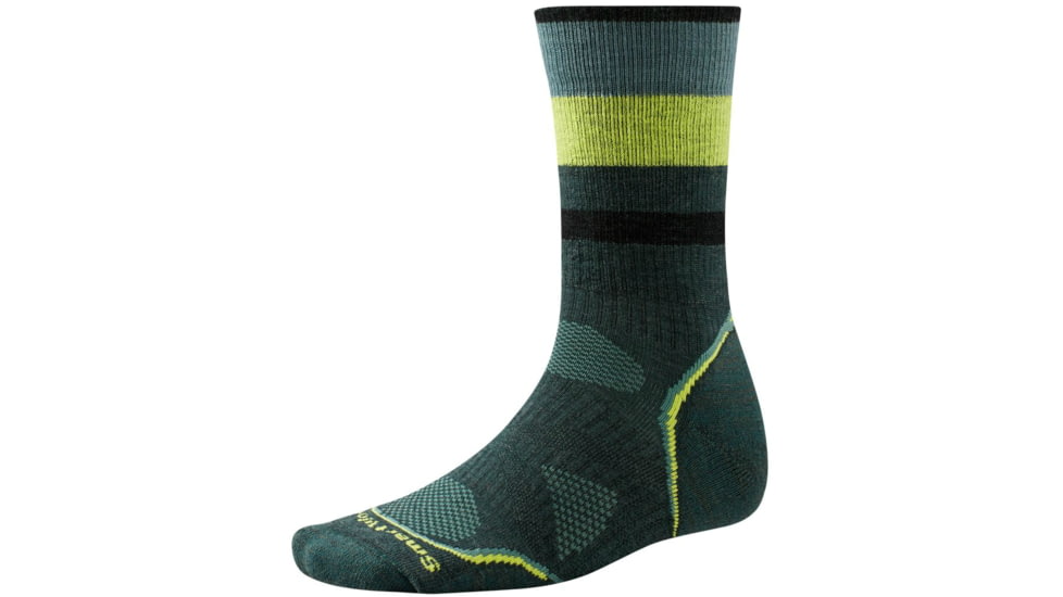Smartwool PhD Outdoor Medium Crew Sock - Men's -Green-Large