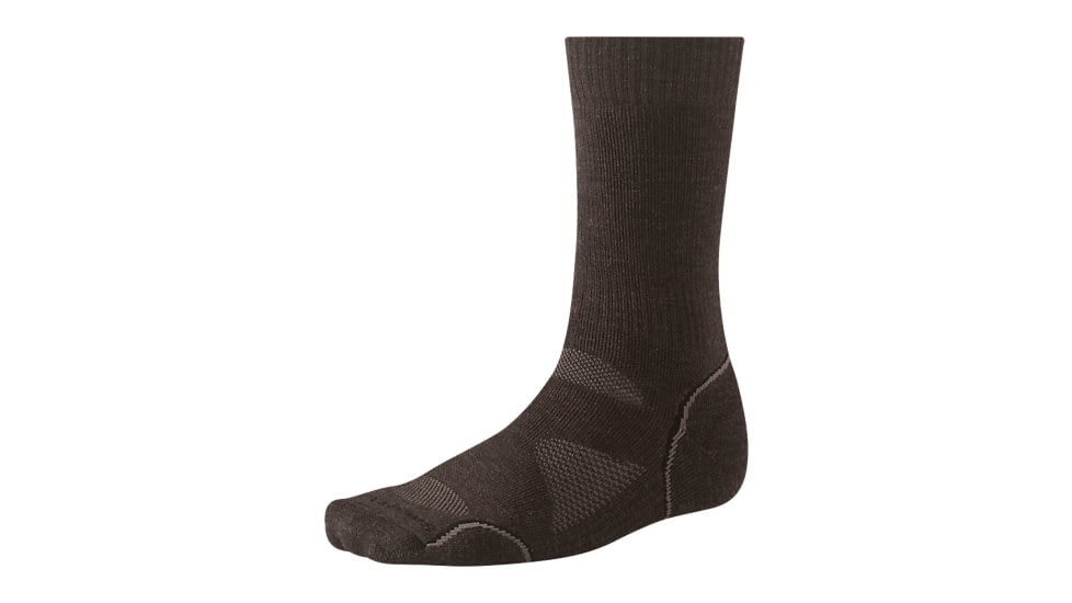 PhD Outdoor Medium Crew Sock - Mens-Charcoal-Large