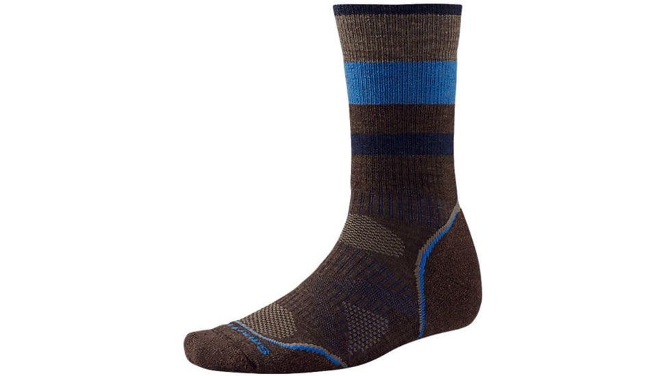 PhD Outdoor Medium Crew Sock - Mens -Chestnut Pattern-X-Large