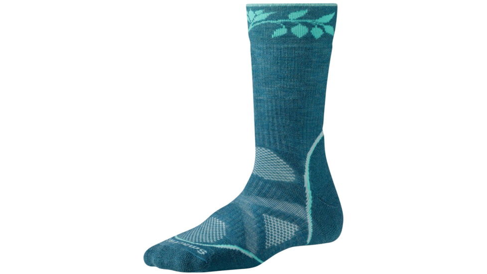 Smartwool PhD Outdoor Medium Crew Sock - Women's-Large-Aegean Blue