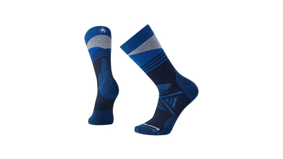 Smartwool PhD Outdoor Medium Pattern Crew Sock - Men's, Deep Navy, Large SW001209092-L