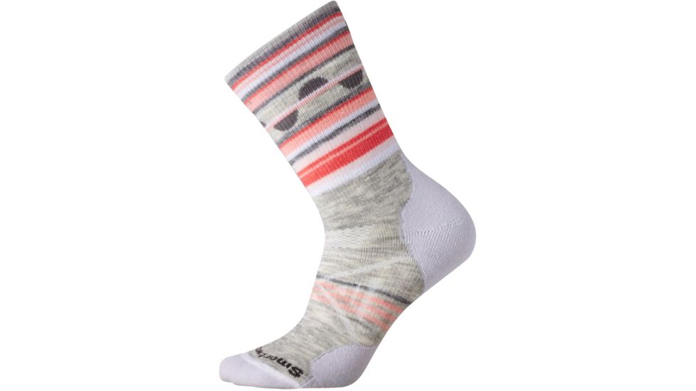 Smartwool PhD Outdoor Medium Pattern Crew Sock - Women's-Ash-Small