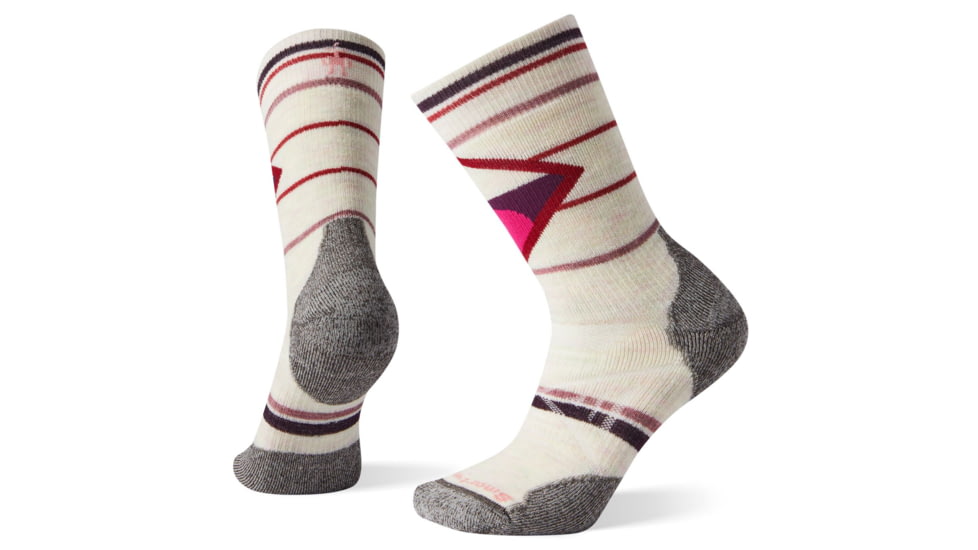 Smartwool PhD Outdoor Medium Pattern Crew Socks - Womens, Moonbeam, Small, SW001300A81-S