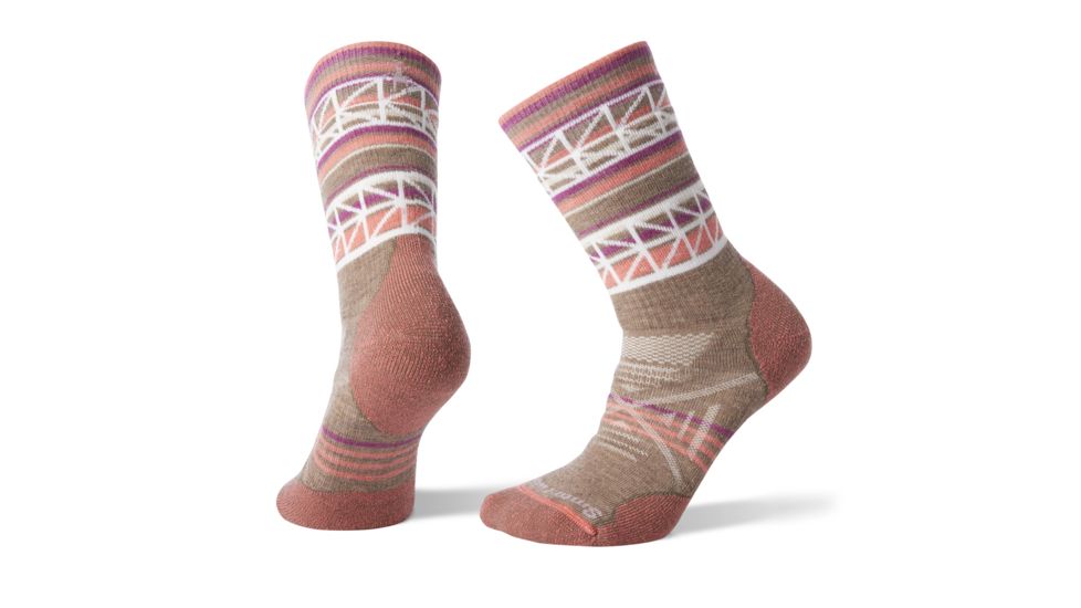 Smartwool PhD Outdoor Medium Pattern Crew - Womens, Fossil, Small, SW001147880-S