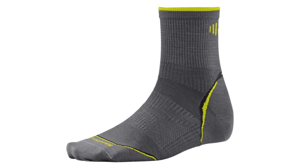 Smartwool PhD Outdoor Mid Crew - Men's-Graphite-Large