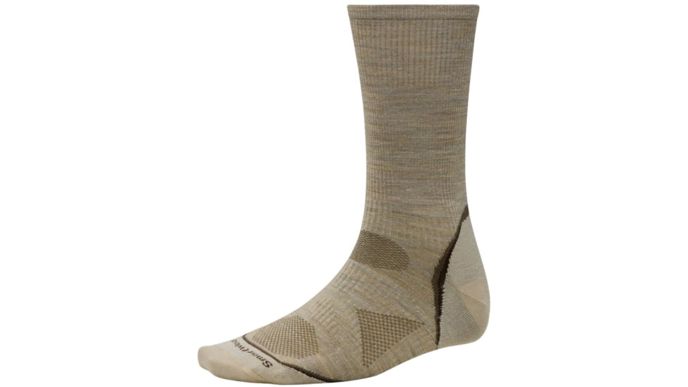 Smartwool PhD Outdoor Ultra Light Crew Sock - Men's-Oatmeal-Large