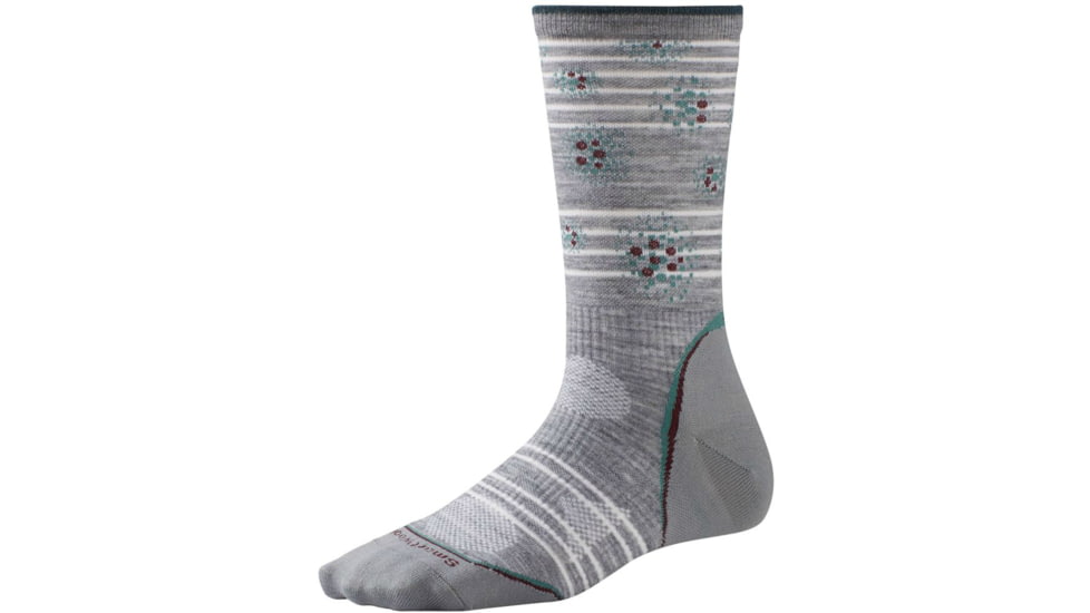 Smartwool PhD Outdoor Ultra Light Crew Sock - Women's-Grey-Small
