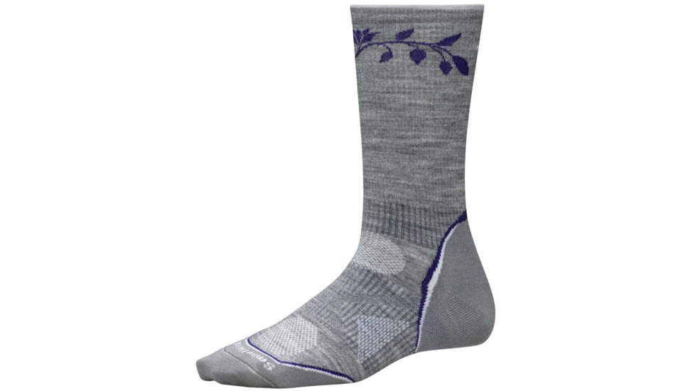 Smartwool PhD Outdoor Ultra Light Crew Sock - Women's-Light Gray-Small