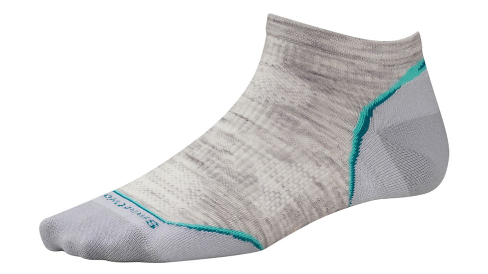 Smartwool PhD Outdoor Ultra Light Micro Sock - Womens-Ash/Deep Spearmint-Medium