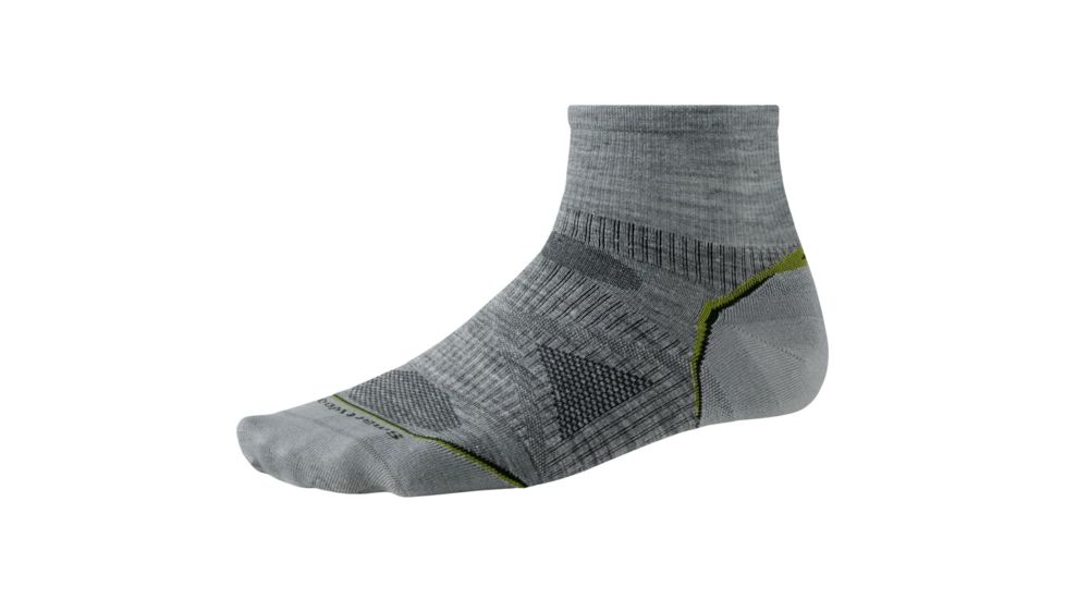 Smartwool PhD Outdoor Ultra Light Mini Sock - Mens-Light Gray-Large