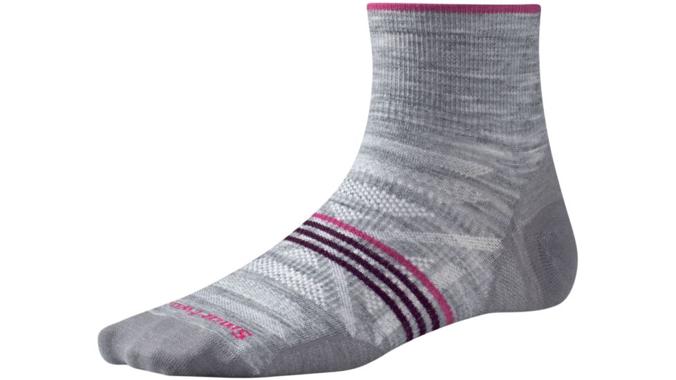 Smartwool PhD Outdoor Ultra Light Mini Sock - Women's-Light Gray Heather-Large