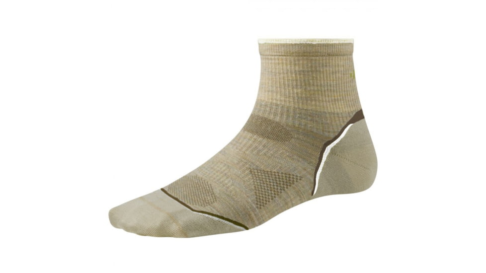 Smartwool PhD Outdoor Ultra Light Mini Sock - Women's-Oatmeal/White-Medium