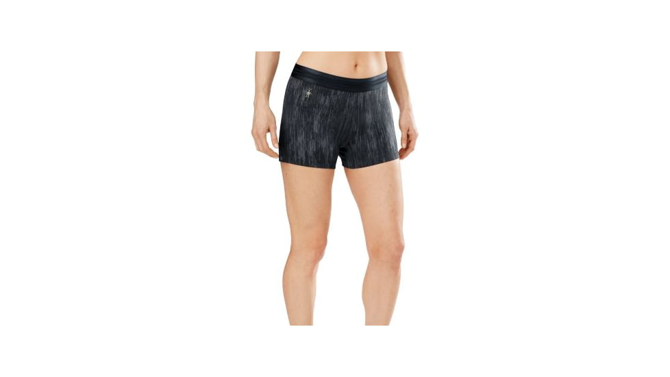 Smartwool PhD Patter Cropped Short - Womens, Charcoal/Black, Extra Large, SW015009698XL
