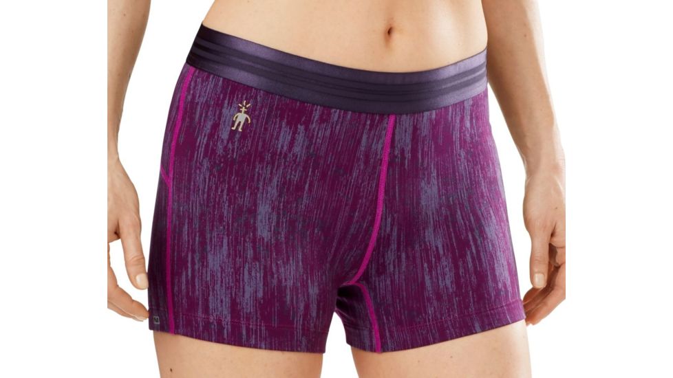 Smartwool PhD Printed Cropped Short - Men's -Berry-Medium