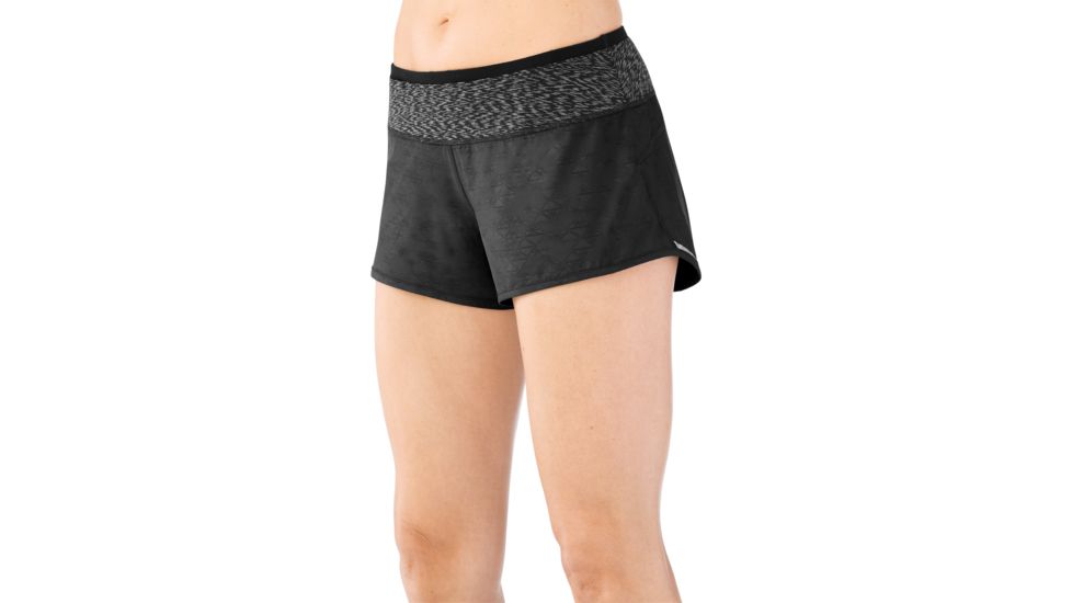 Smartwool PhD Printed Short Womens, Black, L, SW016036001-L