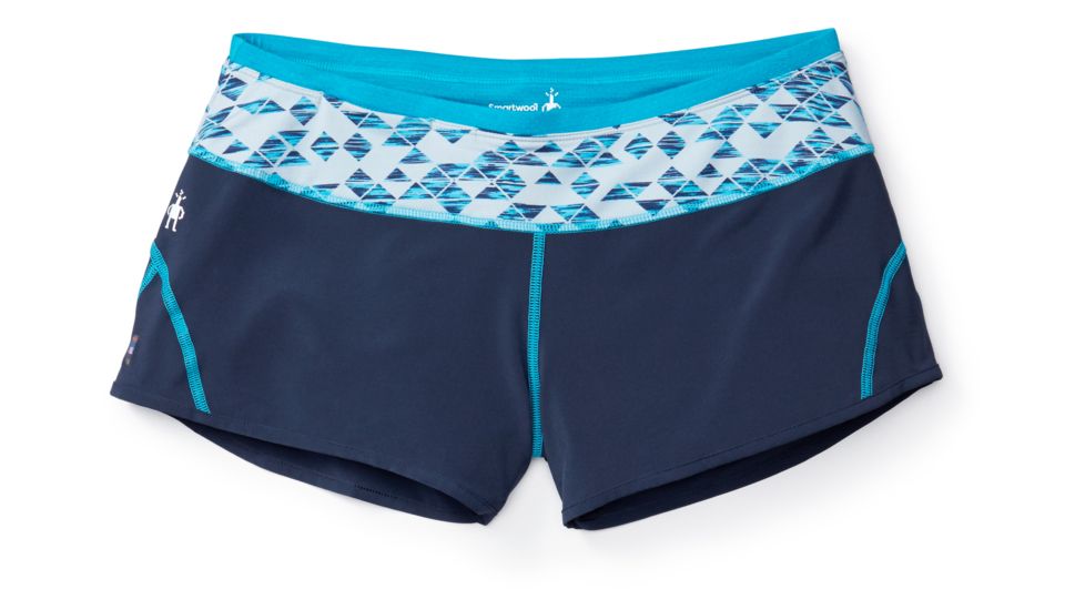 Smartwool PhD Printed Short Womens, Deep Navy, L, SW016036092-L
