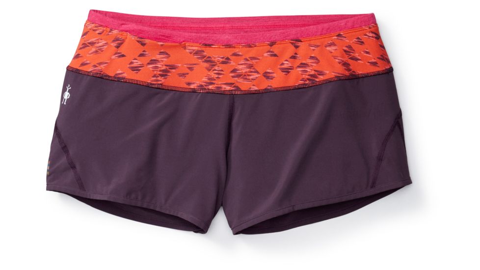 Smartwool PhD Printed Short Womens, Bordeaux, L, SW016036590-L