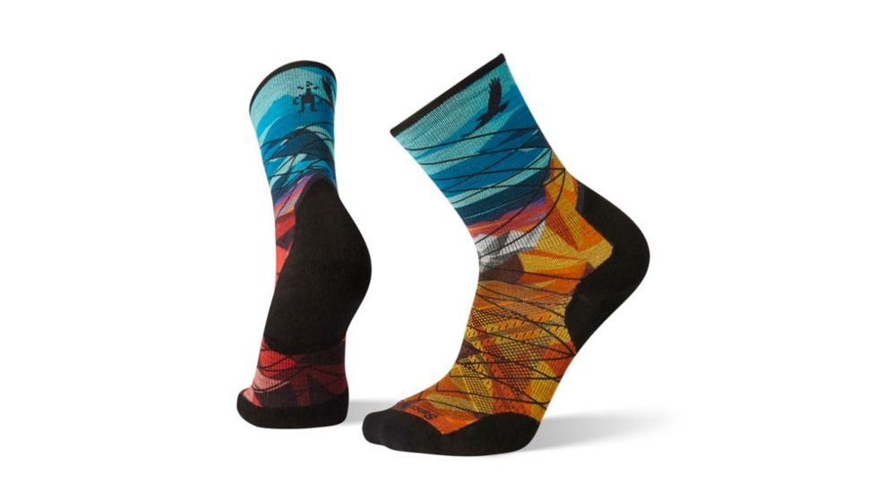 Smartwool PhD Pro Endurance Print - Unisex, Bright Blue, Medium, SW001163378-M