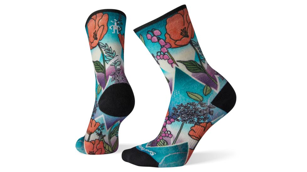 Smartwool PhD Pro Endurance Print Crew Socks - Womens, Capri, Large, SW001237810-L