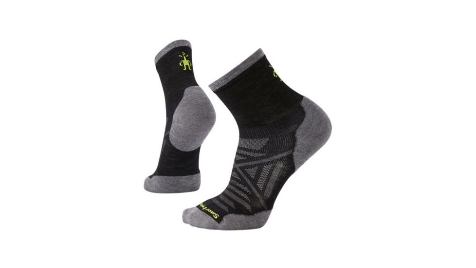 Smartwool PhD Run Cold Weather Mid Crew Sock - Men's, Black, Medium SW001368001-M