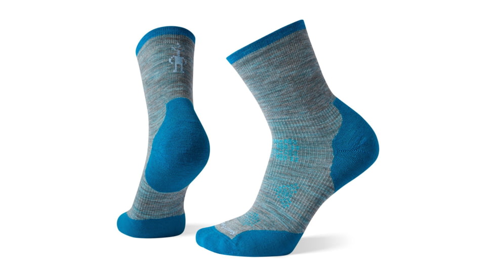 Smartwool PhD Run Cold Weather Mid Crew Socks - Womens, Lunar Gray, Medium, SW001371E47-M